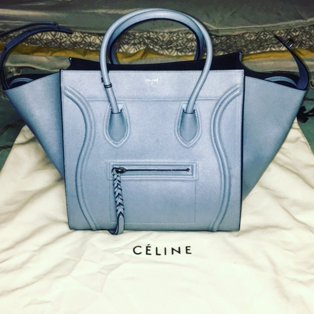 Celine Phantom Bag Textured Leather Medium Tote